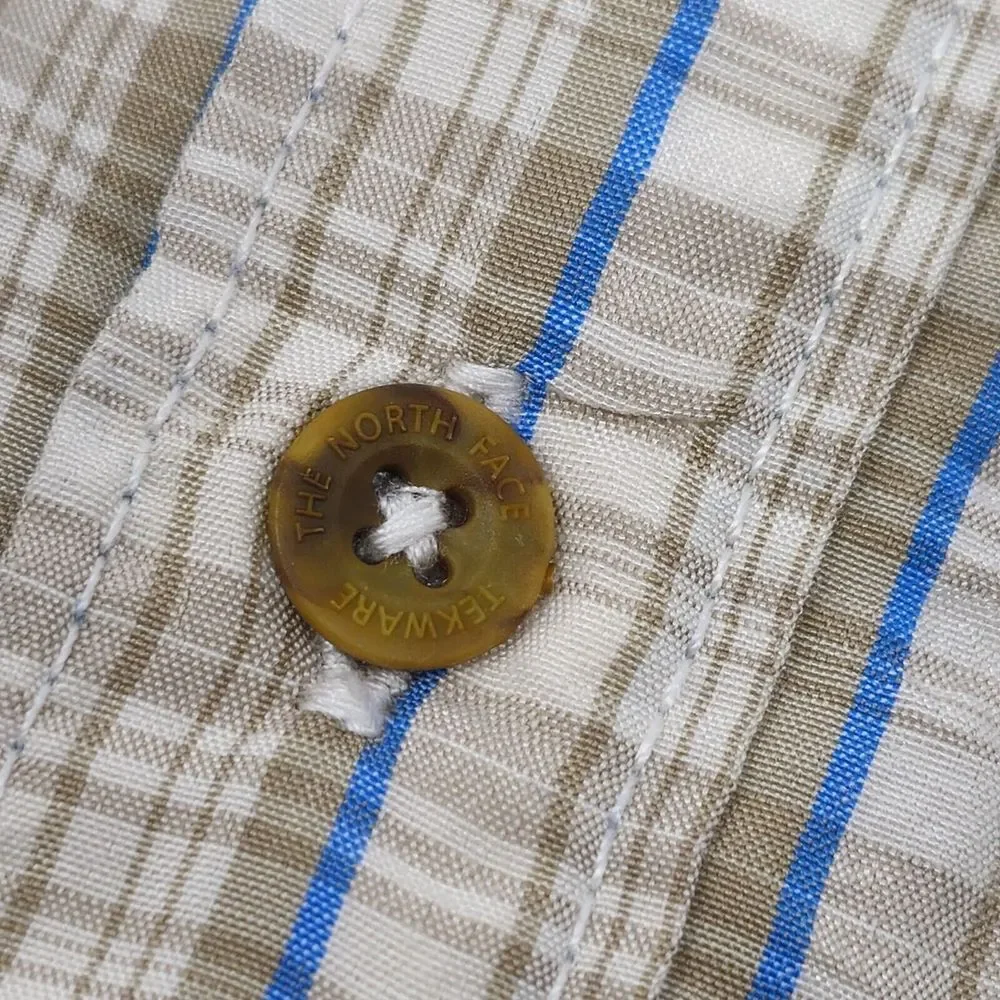 The North Face Seersucker Shirt Mens 2XL‎ Plaid Button-Up Hiking Lightweight TNF